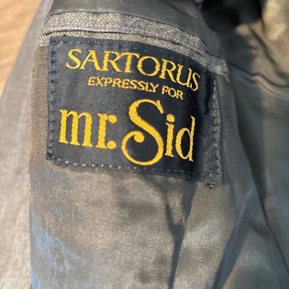 Sartorus for mr. Sid Mens Gray Pinstripe 3 Button Blazer Sport Coat Jacket 47R
